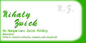 mihaly zwick business card